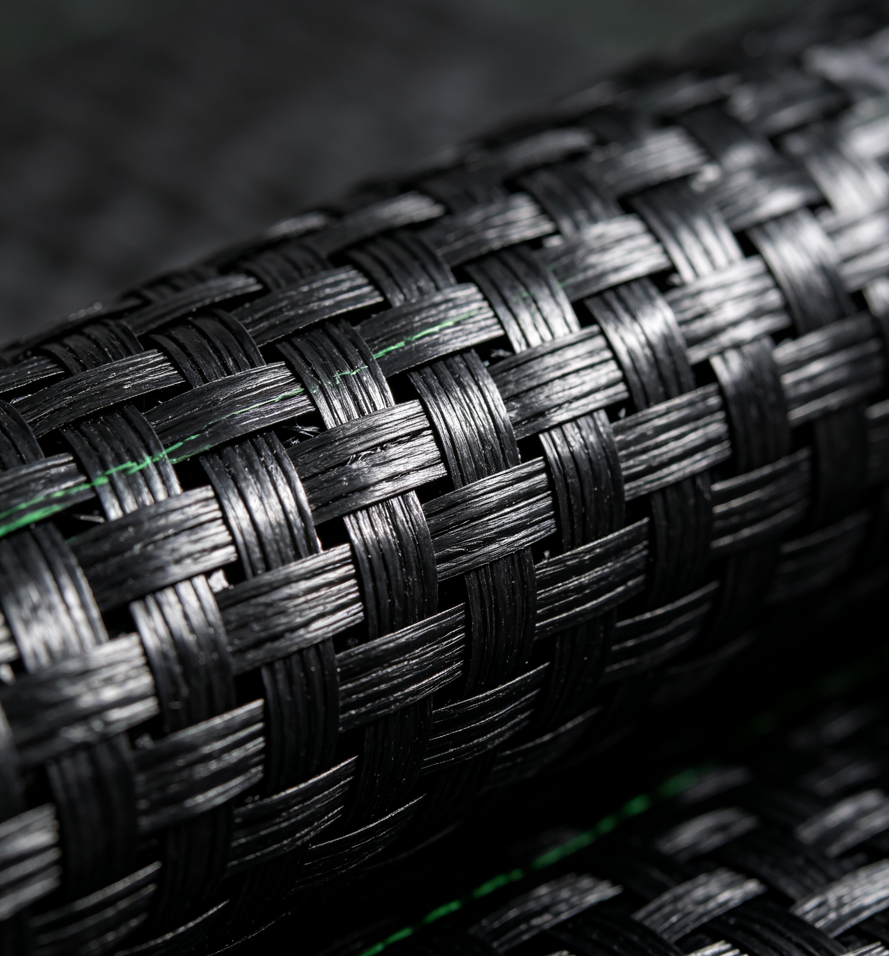 PP woven weed control fabric texture close-up
